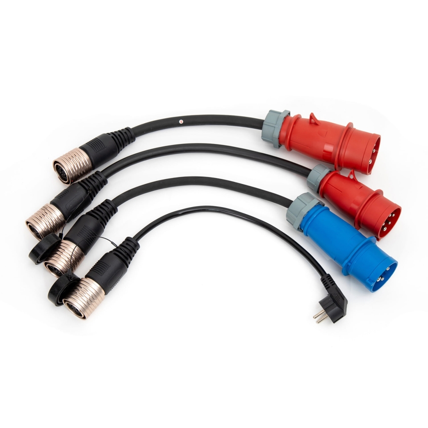 Kaasaskantav elektriautode laadija koos 4 adapterid Tüüp 2 32A/480V 22kW 5m IP67