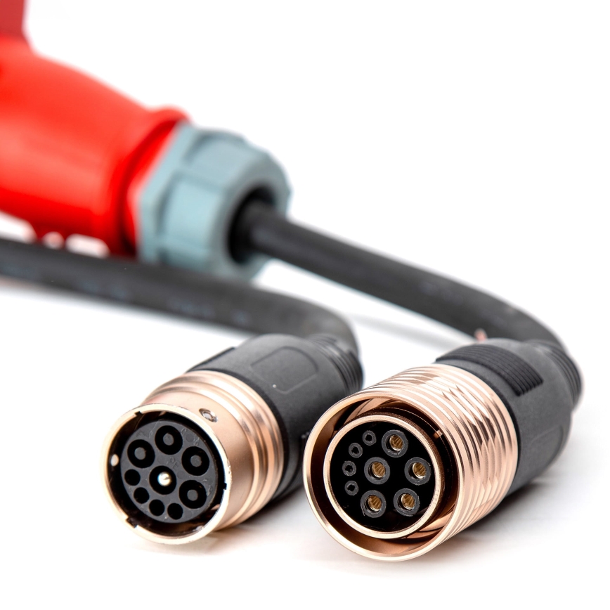 Kaasaskantav elektriautode laadija koos 4 adapterid Tüüp 2 32A/480V 22kW 5m IP67