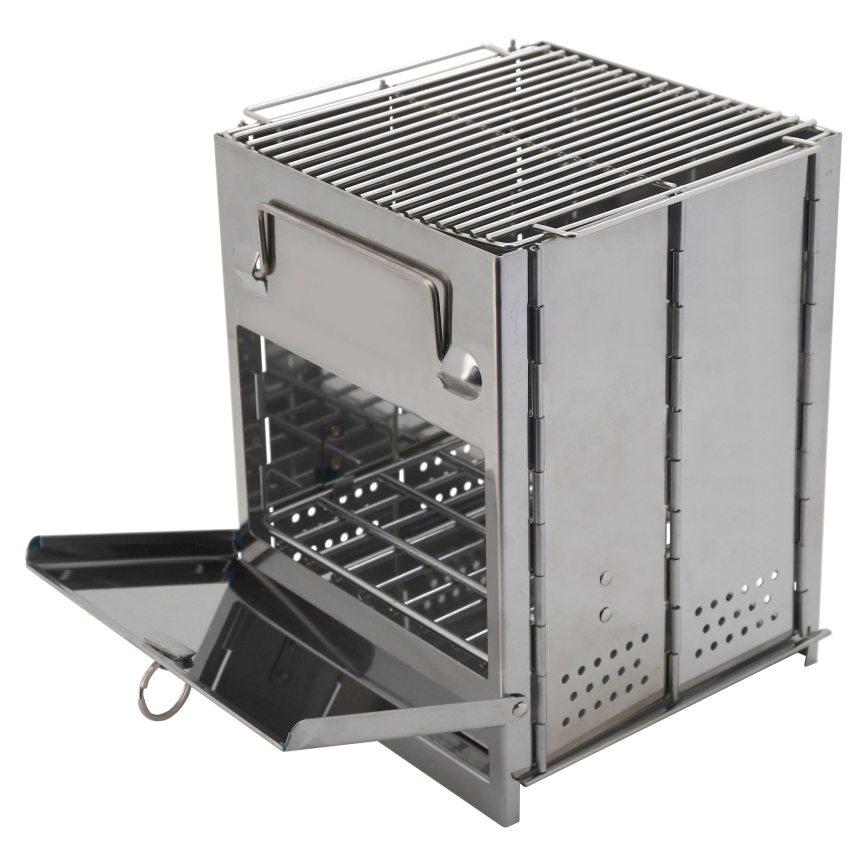 Kaasaskantav grill, läikiv kroom