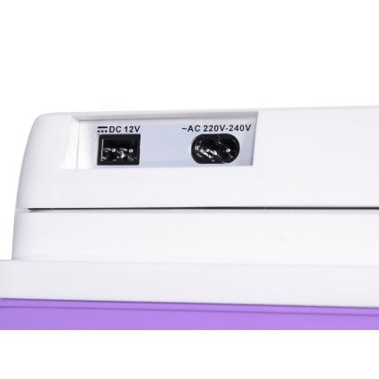 Kaasaskantav jahutuskast autosse 23 l 55W/12V/230V lilla/valge