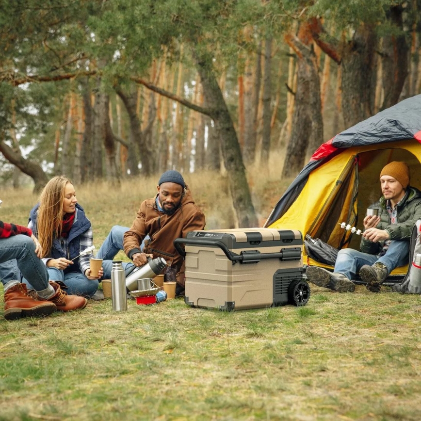 Kaasaskantav külmik autosse LCD ekraaniga 39 l 230V/12V/24V pruun