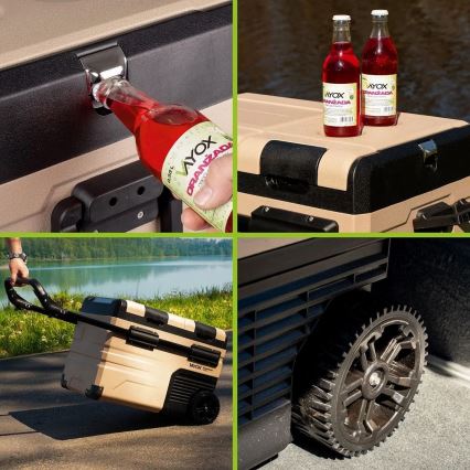 Kaasaskantav külmik autosse LCD ekraaniga 39 l 230V/12V/24V pruun