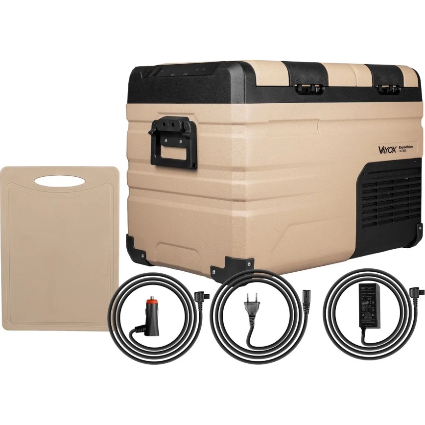 Kaasaskantav külmik autosse LCD ekraaniga 39 l 230V/12V/24V pruun