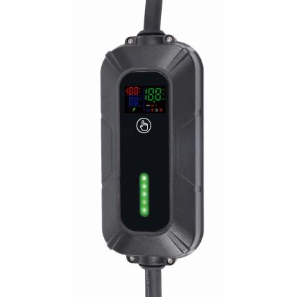 Portatiivne laadimisjaam elektriautodele (EV/PHEV) — AC Type 2, 32 A/400 V, 22 kW, IP55, 5 m + 230 V 3,7 kW adapter + kandekott