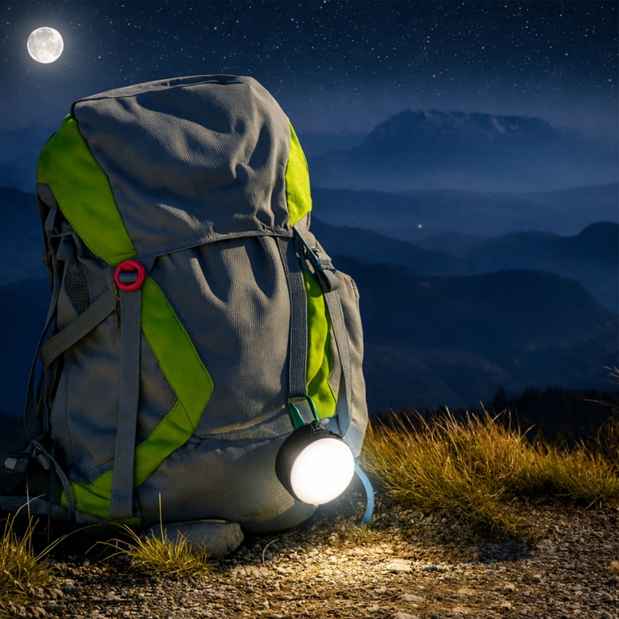 Kaasaskantav laetav LED-lamp LUMINA POCKET LED/5V 500 mAh, must