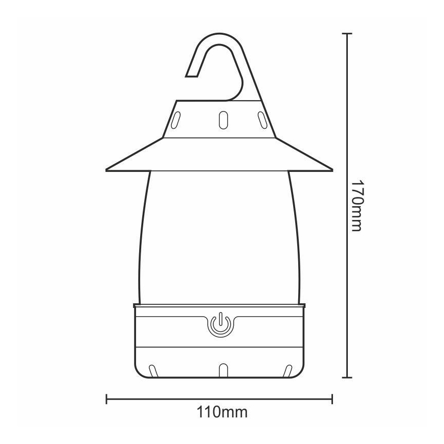 kaasaskantav LED valgusti 3x LED/4xAA IPX4