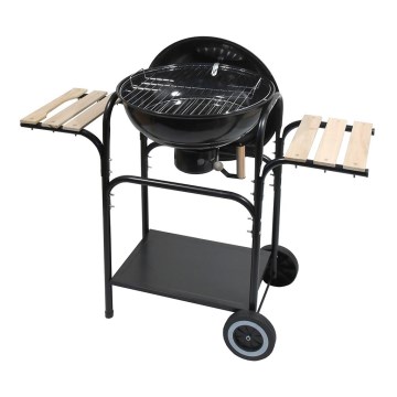 Kaasaskantav söegrill must/puit