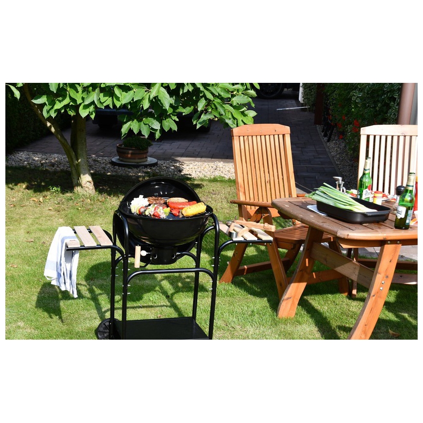 Kaasaskantav söegrill must/puit