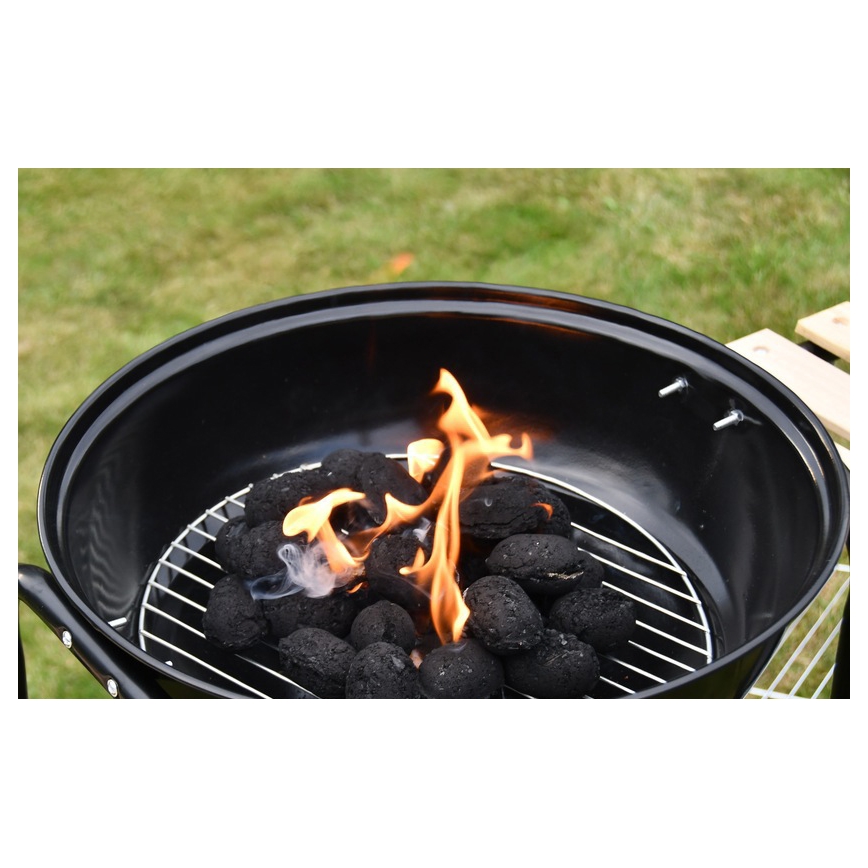 Kaasaskantav söegrill must/puit