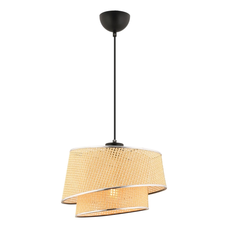 Kaaselamp BARETTE 1xE27/60W/230V beež/lihviv chrom
