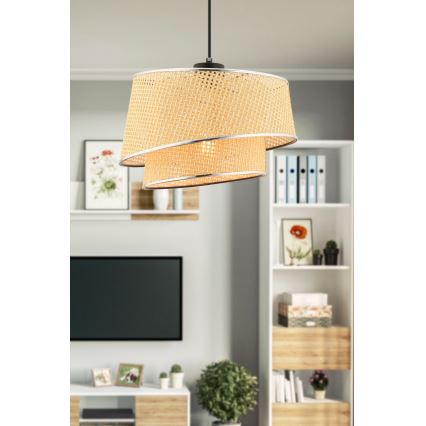 Kaaselamp BARETTE 1xE27/60W/230V beež/lihviv chrom