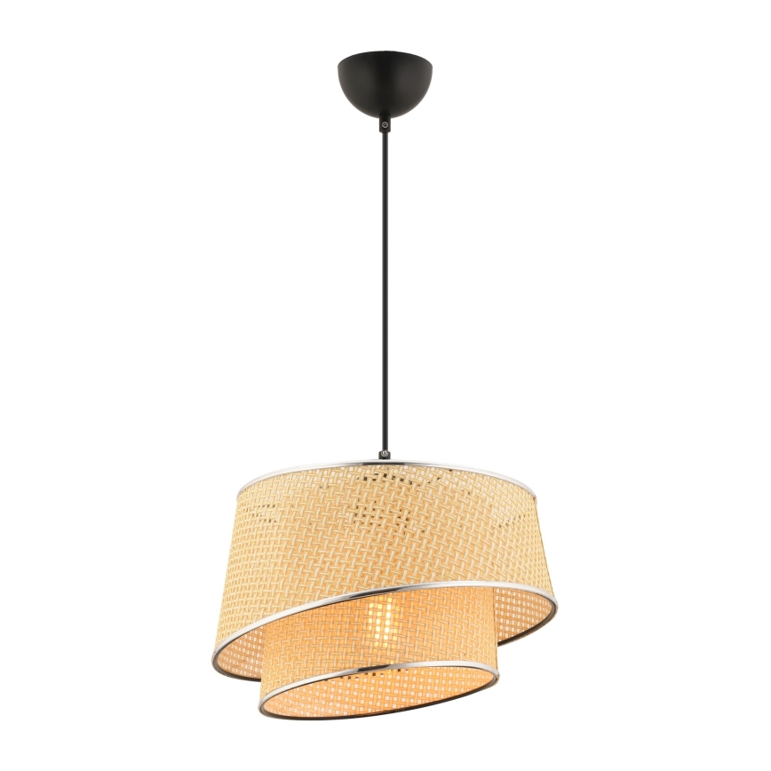 Kaaselamp BARETTE 1xE27/60W/230V beež/lihviv chrom