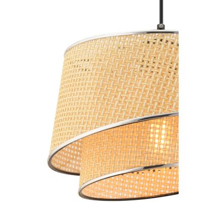 Kaaselamp BARETTE 1xE27/60W/230V beež/lihviv chrom
