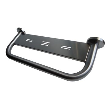 Käepide riiuliga 58x8 cm roostevaba teras/hõbedane