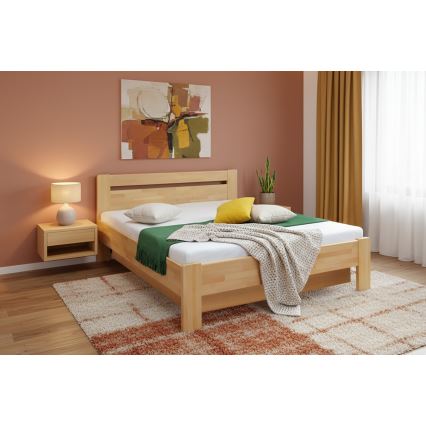 Kaheinimesevoodi, millel on raam ja hoiuruum massiivpuust AMARA 180x200 cm pöök