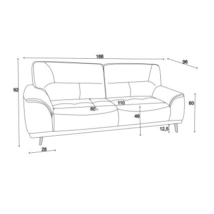 Kahekoeline diivan LIVORNO beež