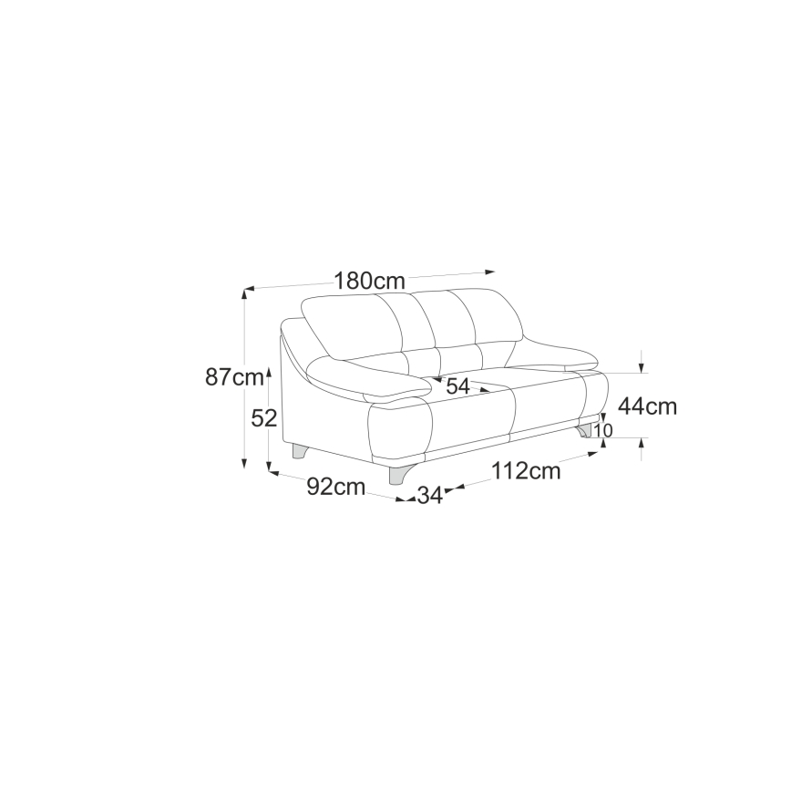 Kahekoeline diivan RIMINI pruun