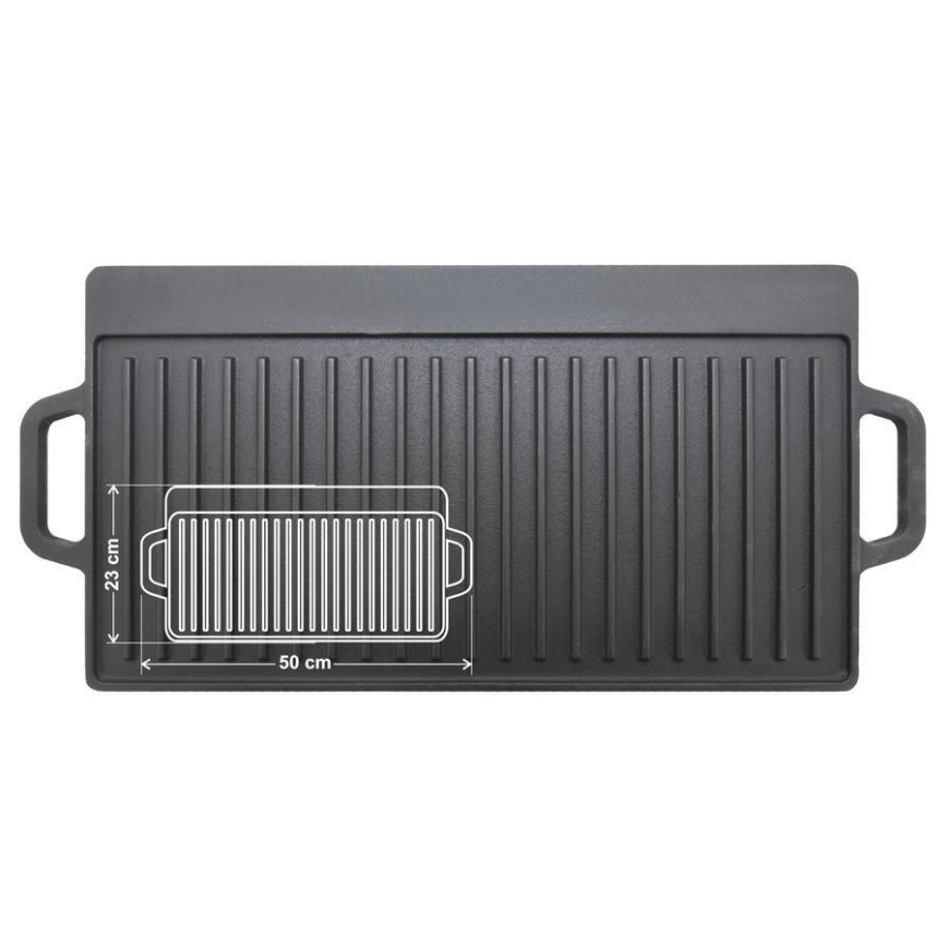 Kahepoolne grillplaat 50x23 cm
