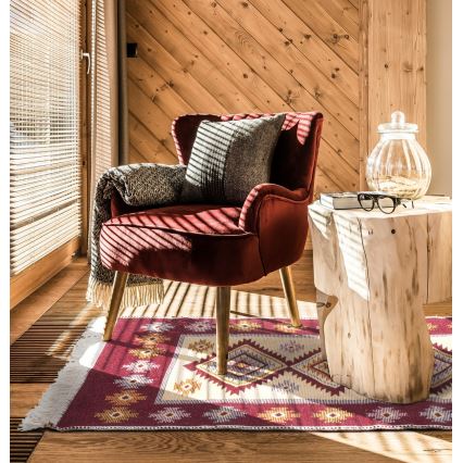 Kahepoolne orientaalne vaip KILIM 80x150 cm punane/beež