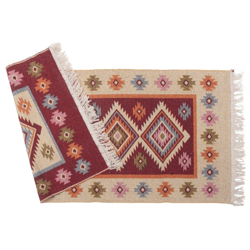 Kahepoolne orientaalne vaip KILIM 80x150 cm punane/beež
