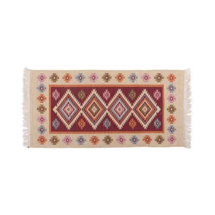 Kahepoolne orientaalne vaip KILIM 80x150 cm punane/beež