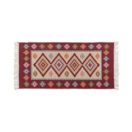 Kahepoolne orientaalne vaip KILIM 80x150 cm punane/beež