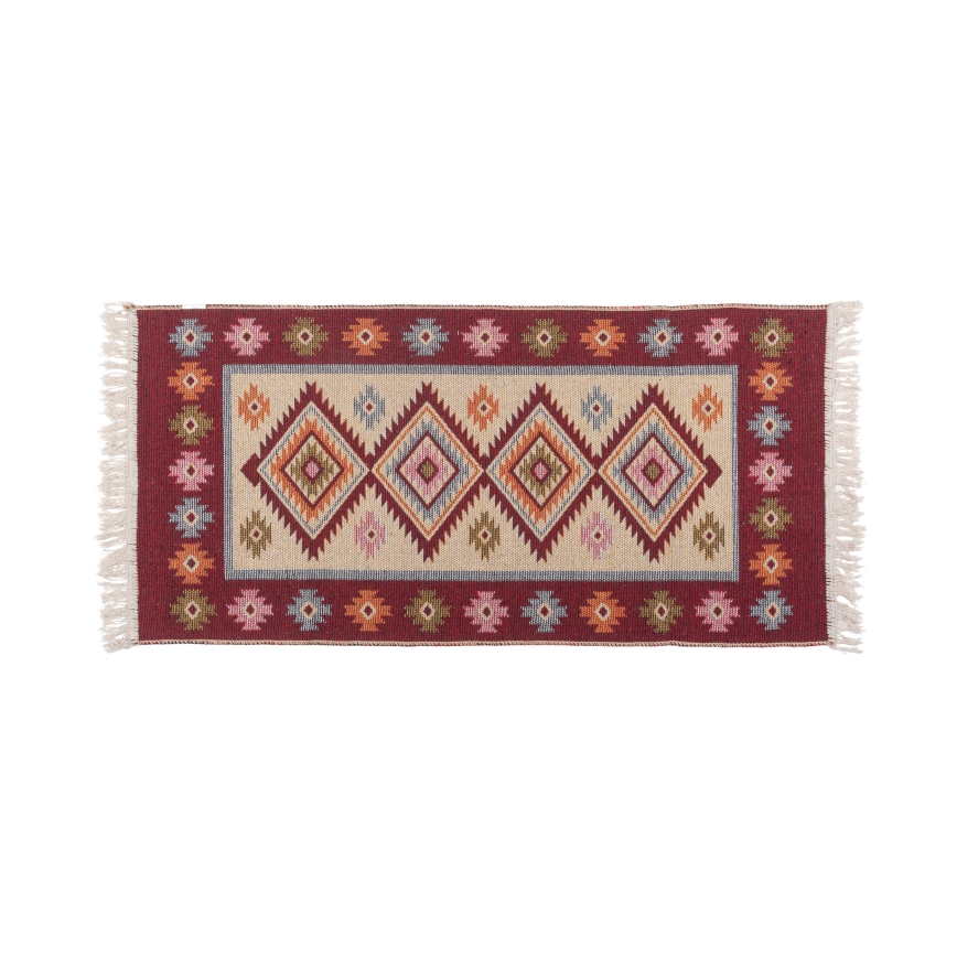 Kahepoolne orientaalne vaip KILIM 80x150 cm punane/beež