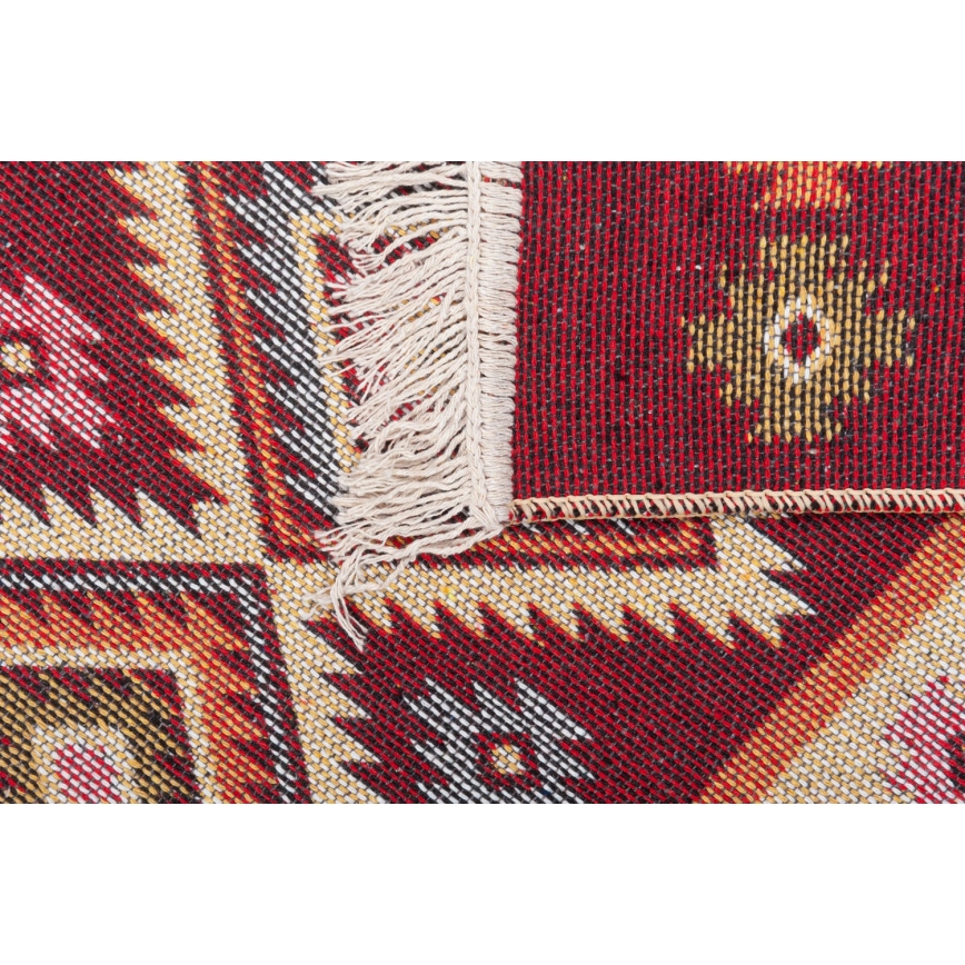Kahepoolne orientaalne vaip KILIM 80x150 cm punane/beež