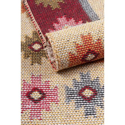 Kahepoolne orientaalne vaip KILIM 80x150 cm punane/beež
