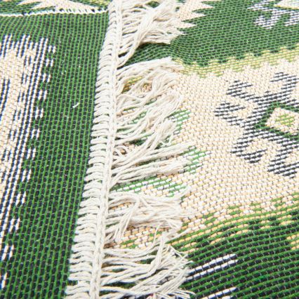 Kahepoolne orientaalne vaip KILIM 80x150 cm roheline/beež