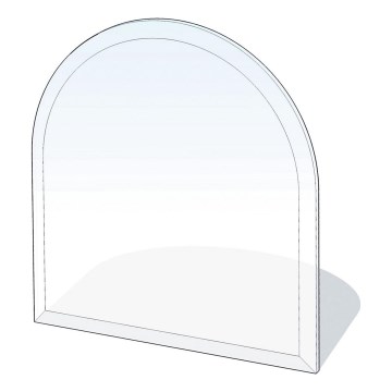 Kamina alune klaas 1000x1000x6 mm poolkaar