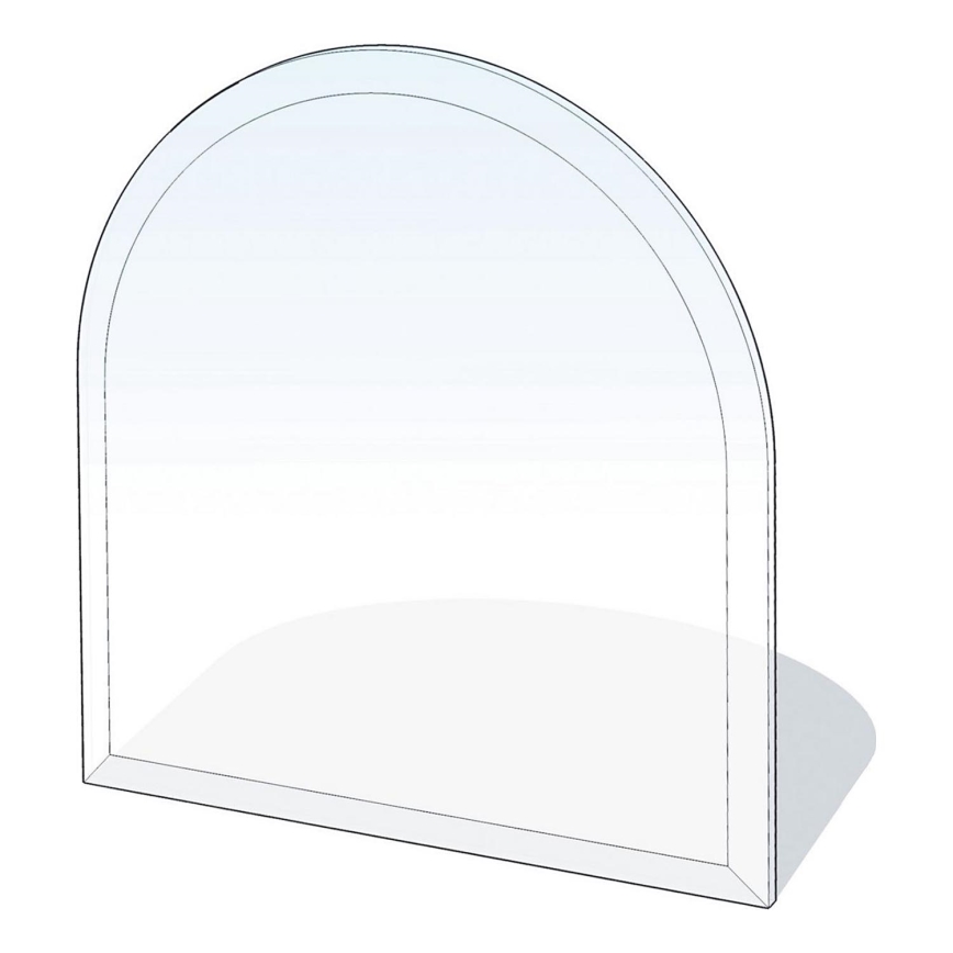 Kamina alune klaas 1000x1000x6 mm poolkaar