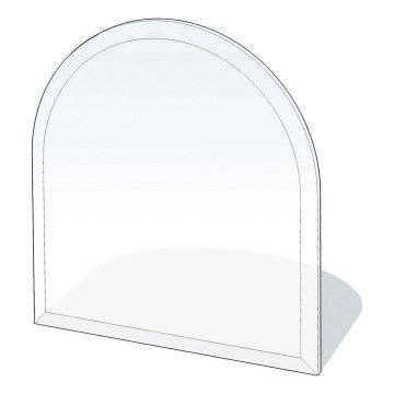 Kamina alune klaas 1000x1000x8 mm poolkaar