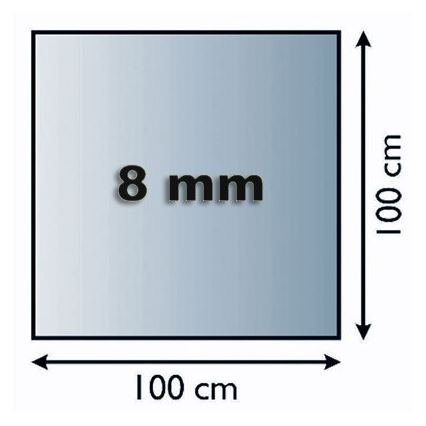 Kamina alune klaas 1000x1000x8 mm ruut