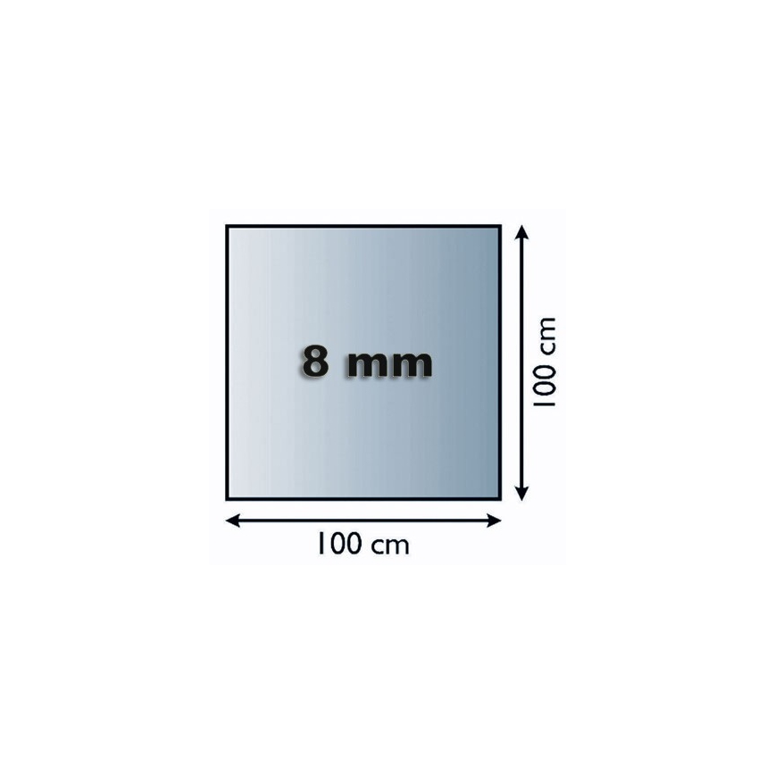 Kamina alune klaas 1000x1000x8 mm ruut