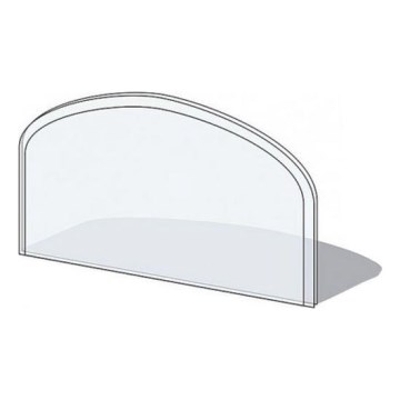 Kamina alune klaas 1000x550x6 mm poolkaar