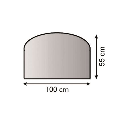 Kamina alune klaas 1000x550x6 mm poolkaar