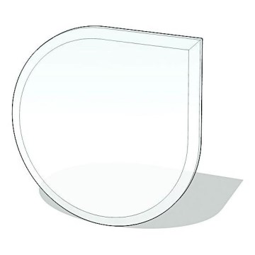 Kamina alune klaas 1100x1100x6 mm pisar