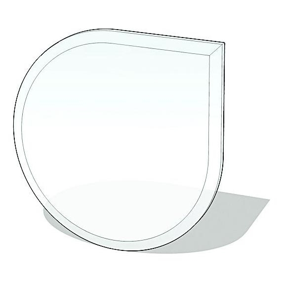 Kamina alune klaas 1100x1100x6 mm pisar