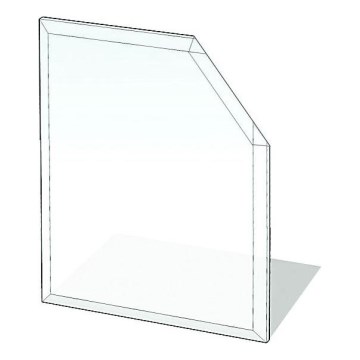 Kamina alune klaas 1100x1100x8 mm nurgeline ristkülik