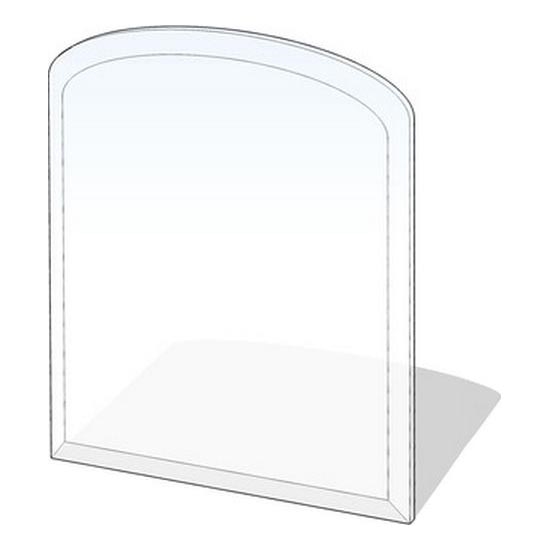 Kamina alune klaas 1100x850x8 mm poolkaar