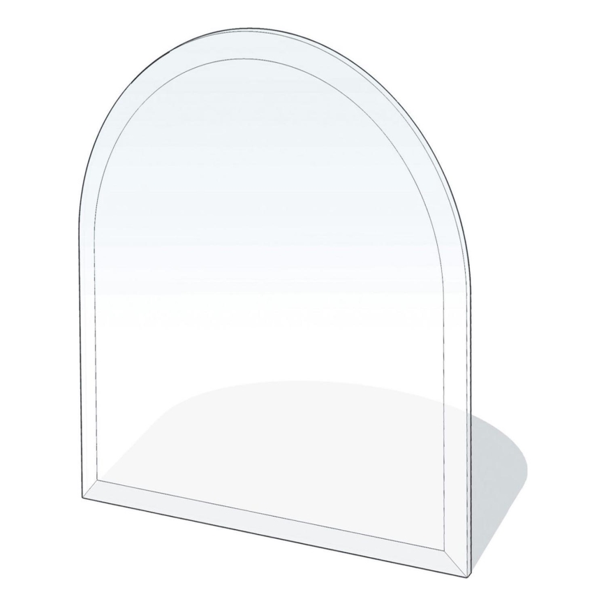 Kamina alune klaas 1200x1000x8 mm poolkaar