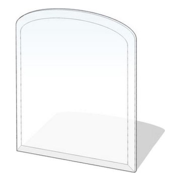 Kamina alune klaas 1200x1000x8 mm poolkaar