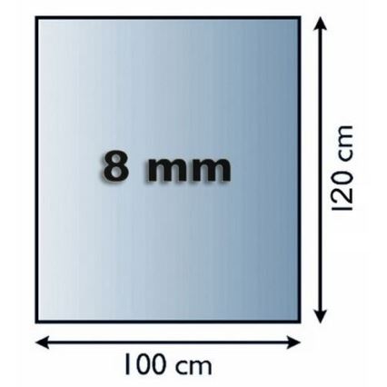 Kamina alune klaas 1200x1000x8 mm ristkülik