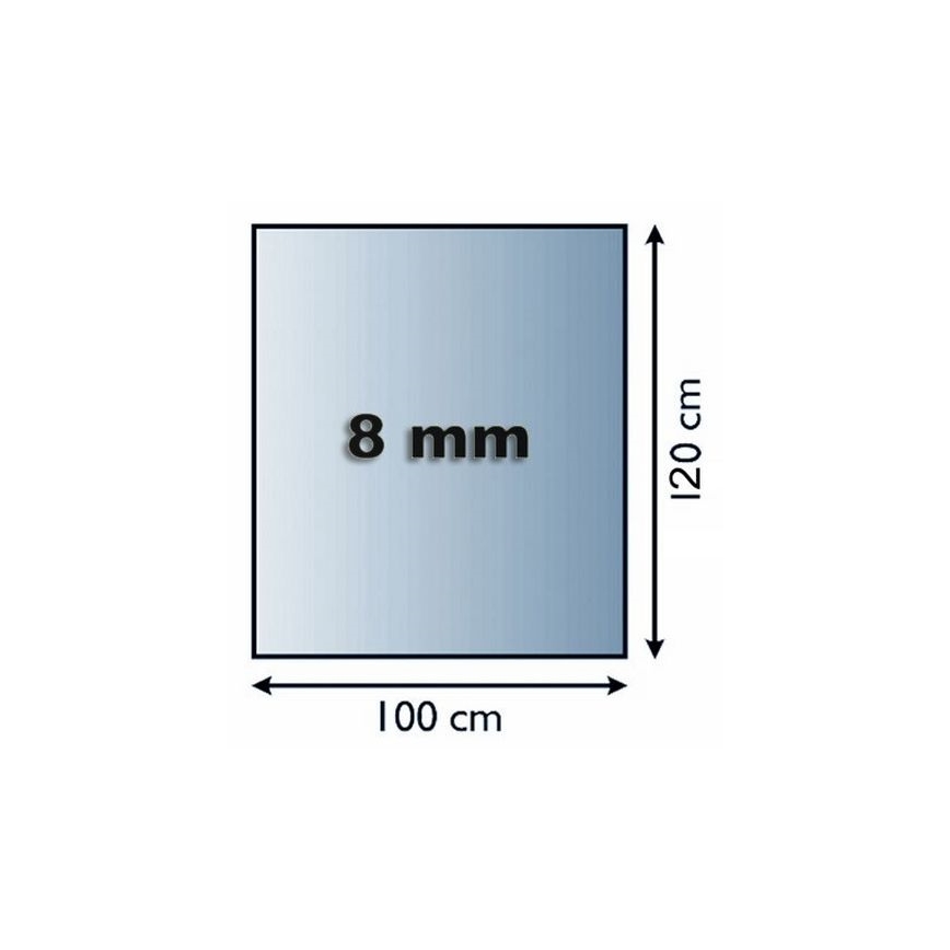 Kamina alune klaas 1200x1000x8 mm ristkülik