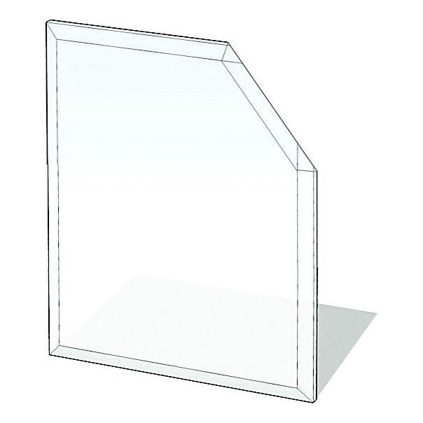 Kamina alune klaas 1250x1250x8 mm nurgeline ristkülik