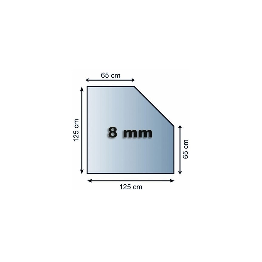 Kamina alune klaas 1250x1250x8 mm nurgeline ristkülik