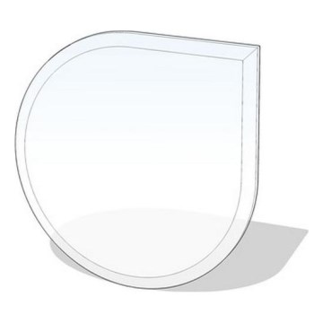 Kamina alune klaas 1250x1250x8 mm pisar