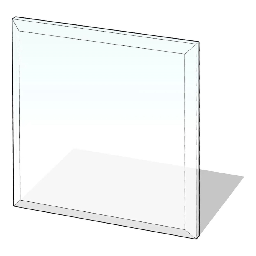 Kamina alune klaas 800x800x8 mm ruut