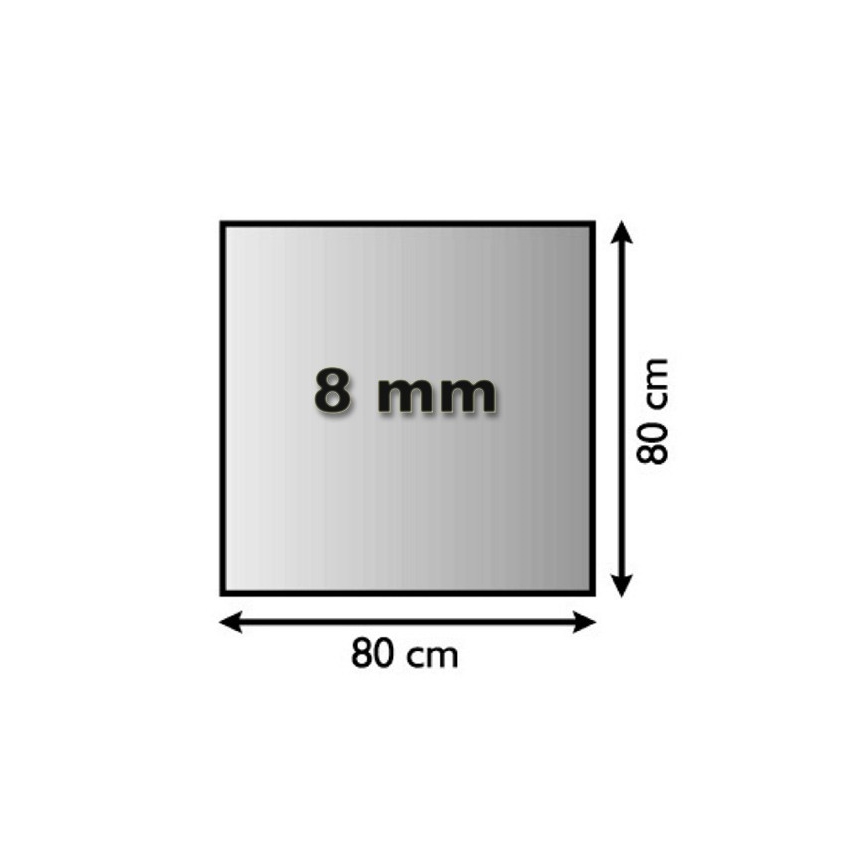 Kamina alune klaas 800x800x8 mm ruut